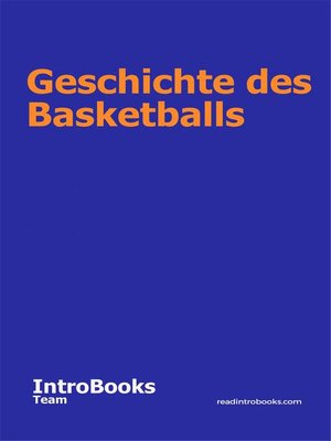 cover image of Geschichte des Basketballs